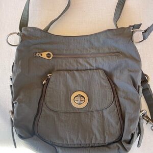 Baggallini Gray Backpack Bag with Silver Accents